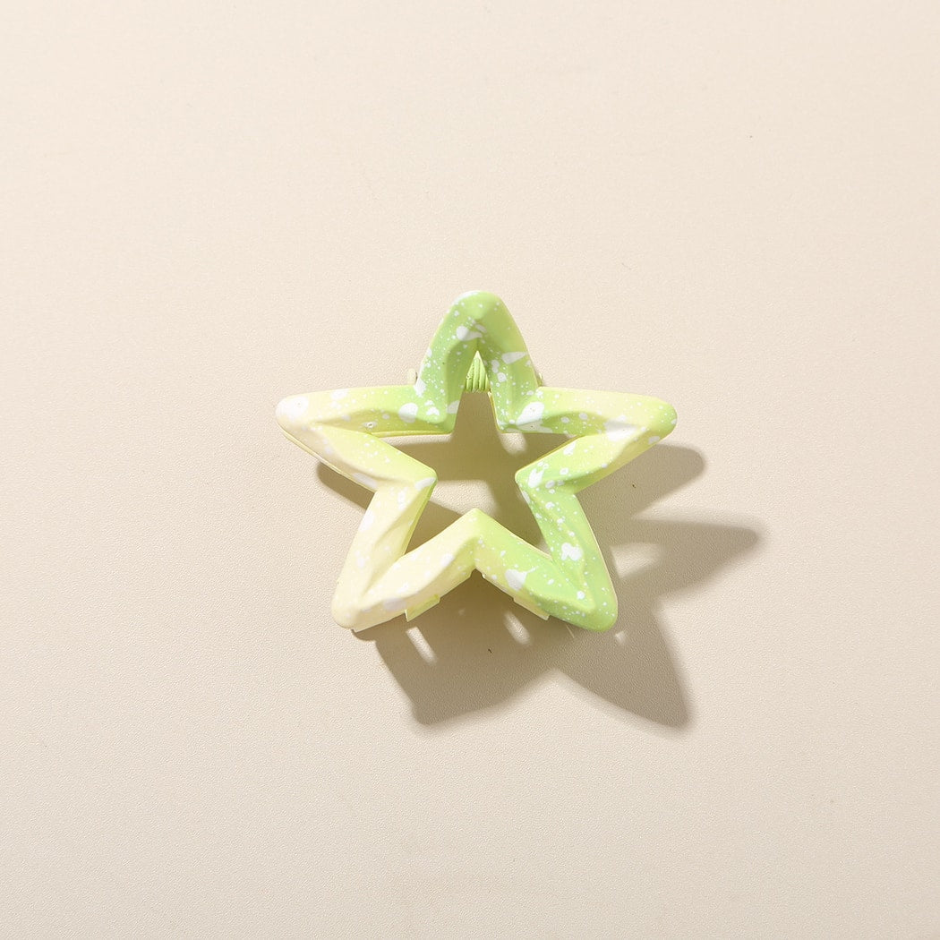 Beau - Glossy Gradient Star Shaped Hair Claw Clip