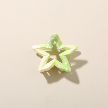 Beau - Glossy Gradient Star Shaped Hair Claw Clip