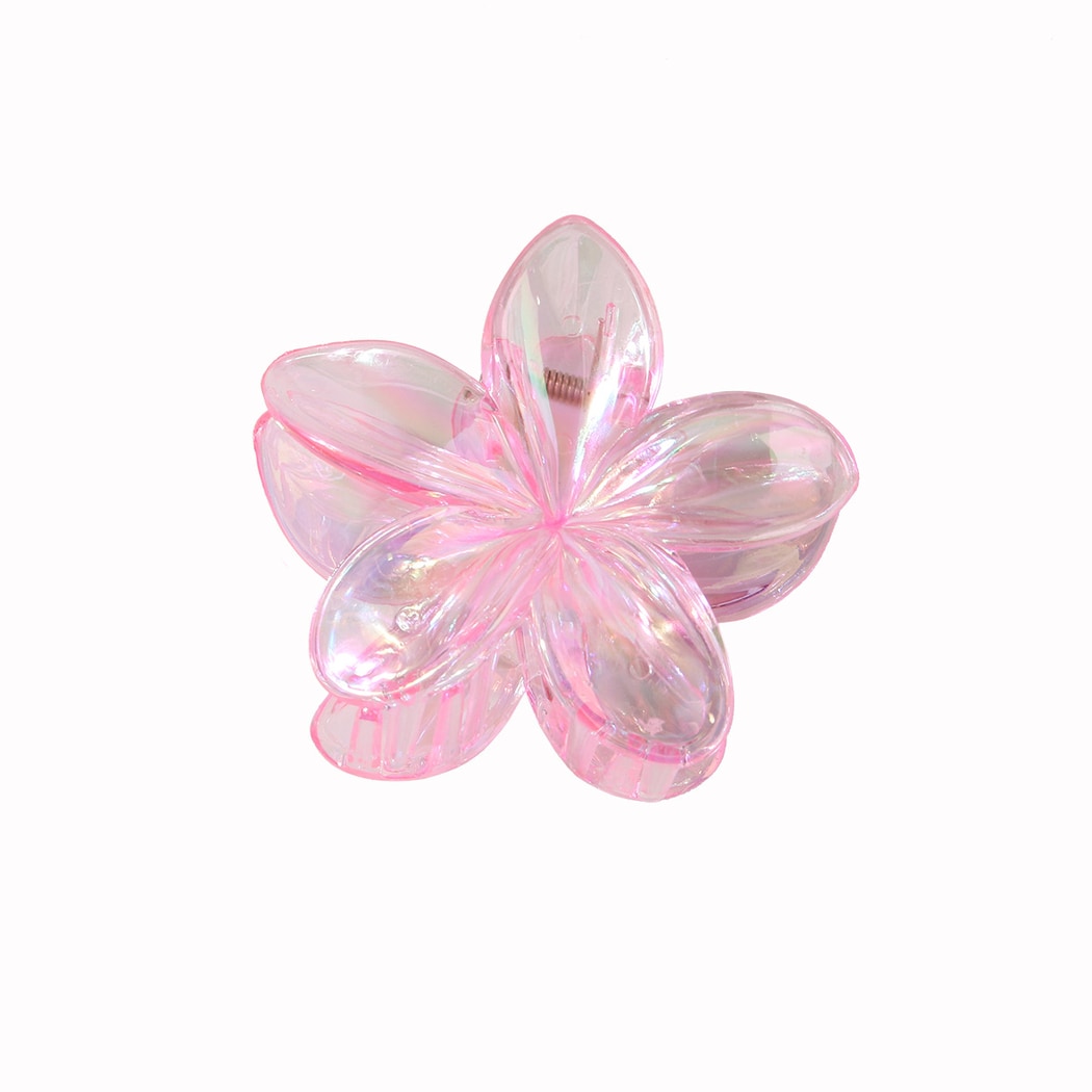 Beau - Plastic Flower Petal Lacquer Finish Claw Clip