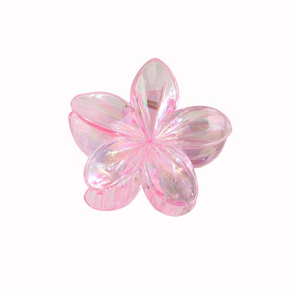 Beau - Plastic Flower Petal Lacquer Finish Claw Clip