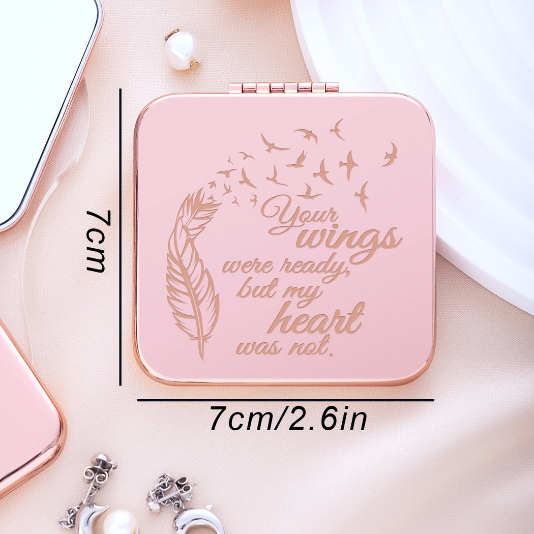 Mirroray - Portable Alloy Glass Compact Hand Mirror