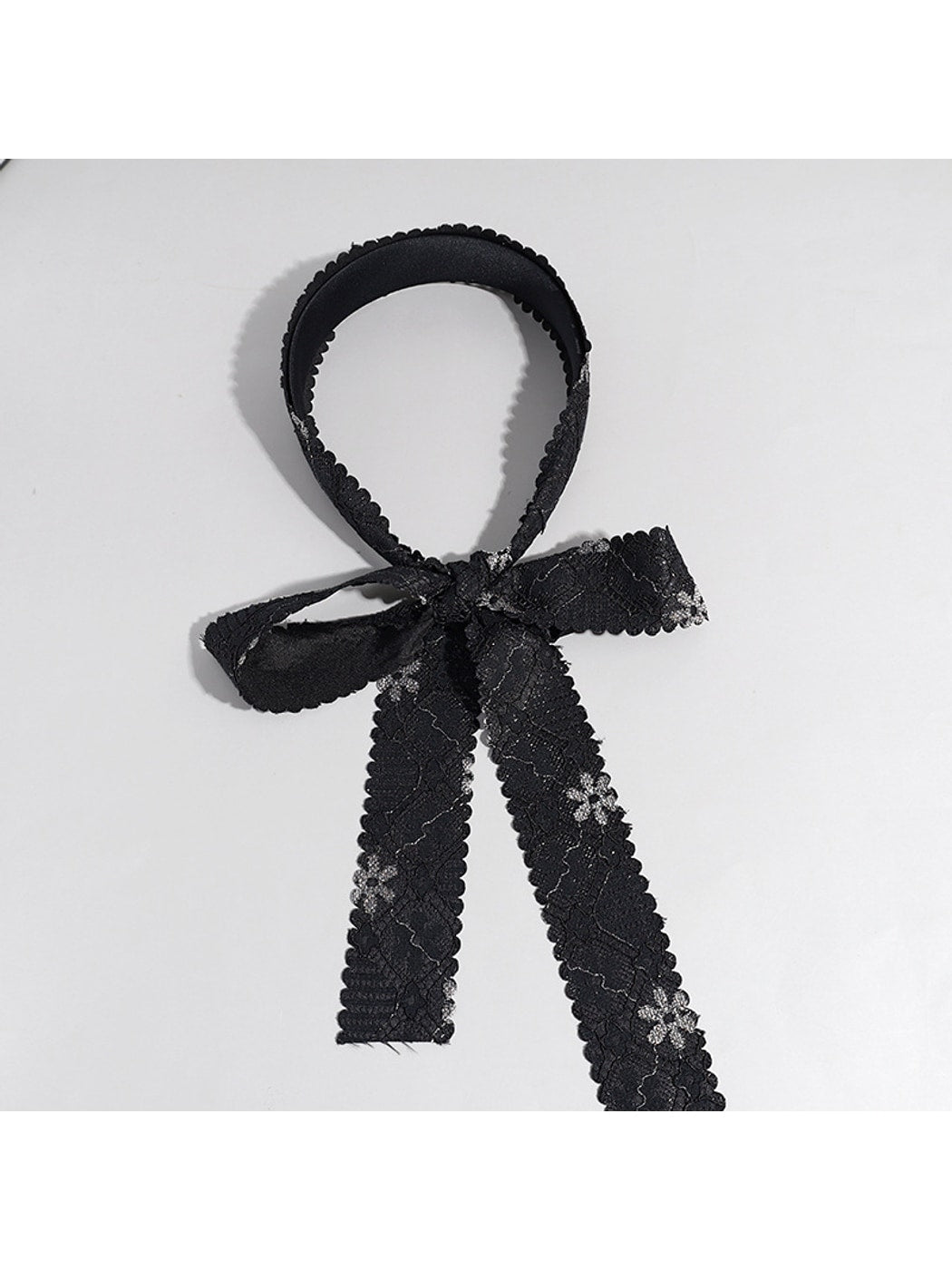 Gifty - Lace Ribbon Bow Fabric Headband Headband