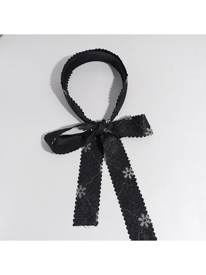 Gifty - Lace Ribbon Bow Fabric Headband Headband