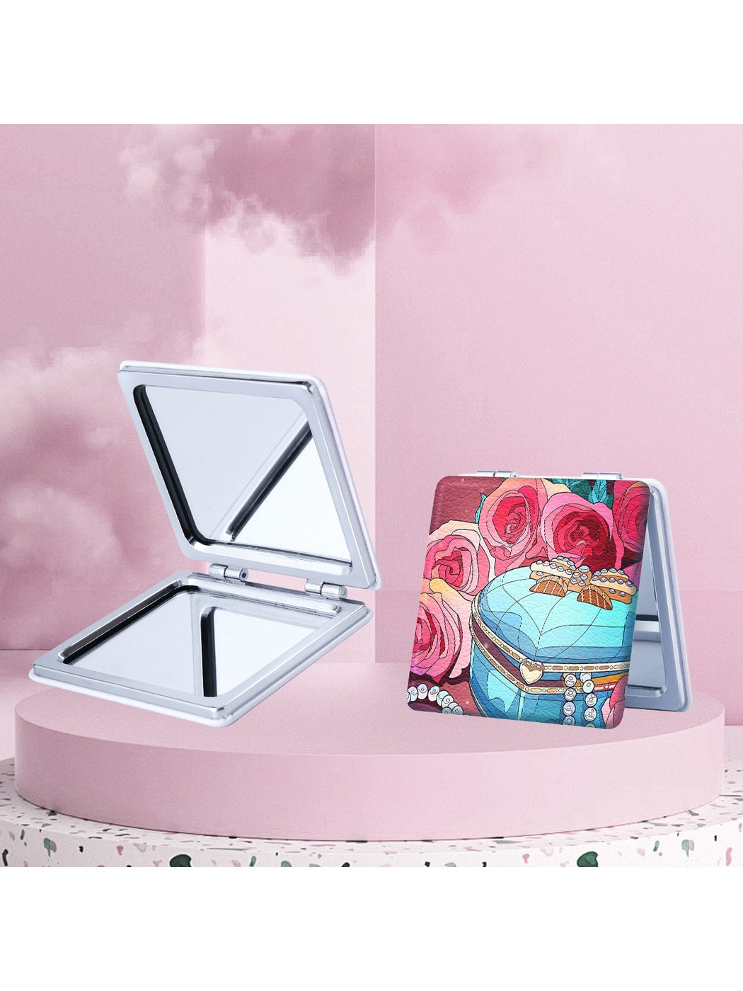 Mirroray - Party Theme Cartoon Print Makeup Mirror