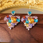 Earedge - Alloy Cluster Design Stud Earrings