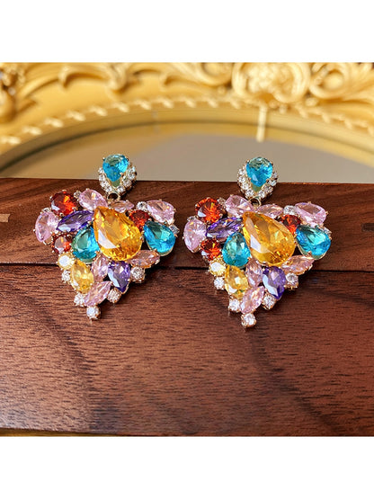 Earedge - Alloy Cluster Design Stud Earrings