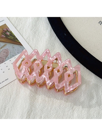 Beau - Diamond Shaped Openwork Claw Clip
