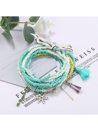 Lovra bracelet worn on wrist showcasing elegant multi strand beaded style