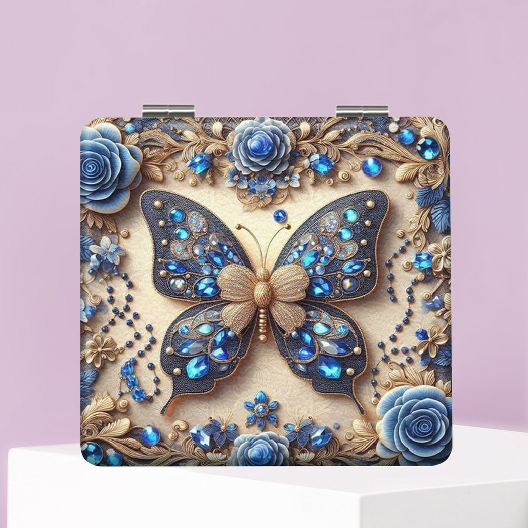 Mirroray - Butterfly Floral Folding Portable Makeup Mirror