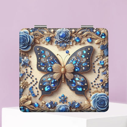 Mirroray - Butterfly Floral Folding Portable Makeup Mirror