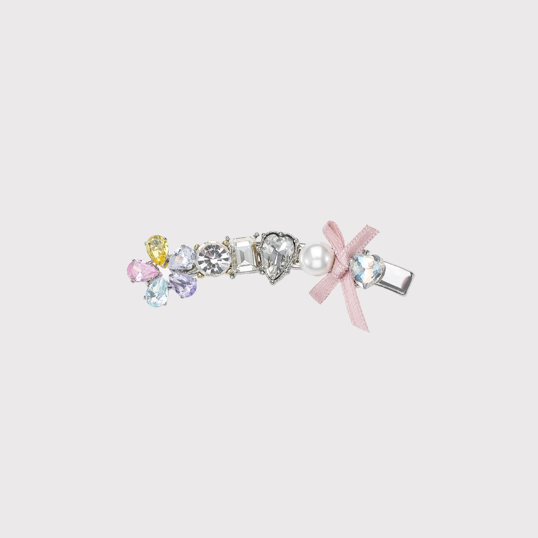 Beau - Sparkly Floral Bow Styling Hair Clip