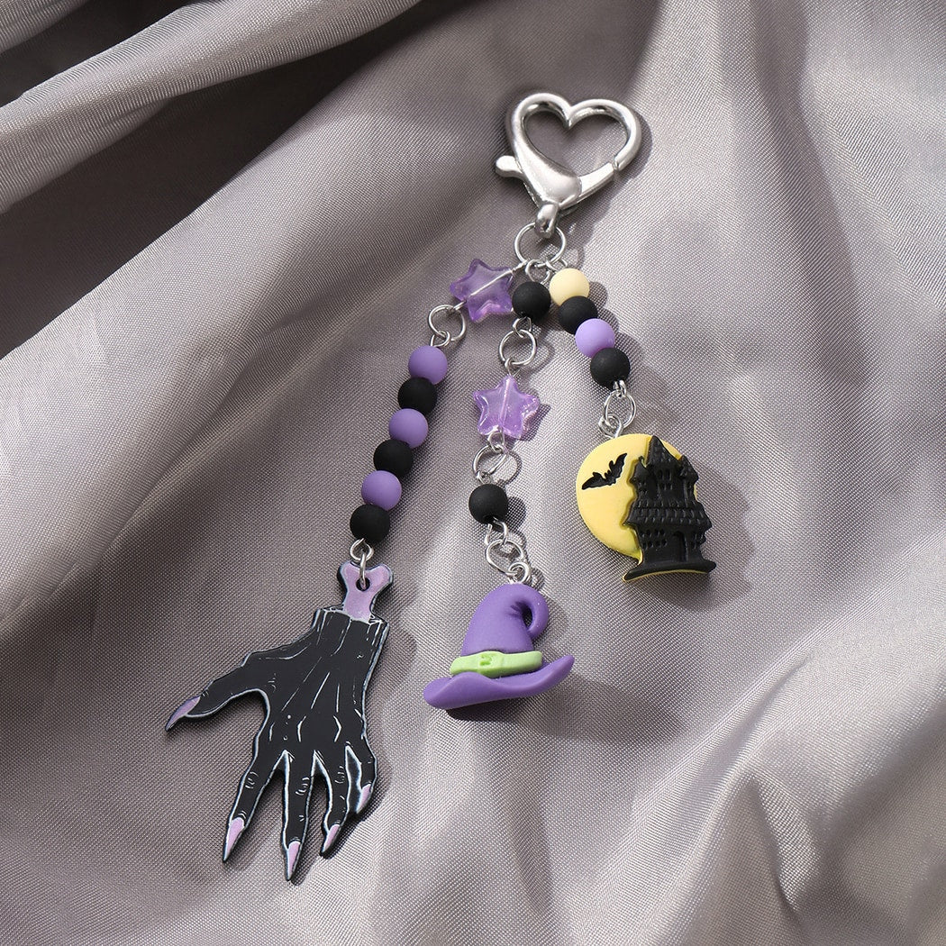 Keypus - Halloween Black Palm Pendant Keychain