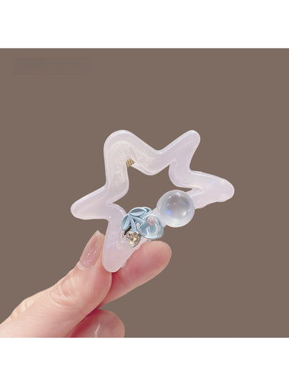Beau - Translucent Star Shape PVC Alloy Claw Clip