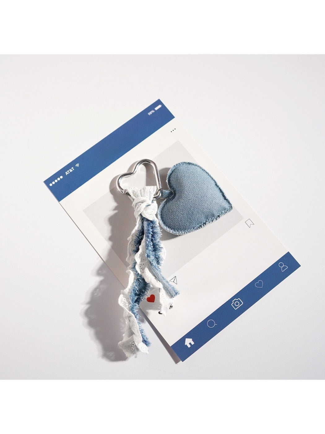 Keypus - Trendy Blue Denim Keychain