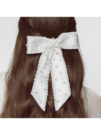 Beau - Coquette Ruffle Edge Bow Hair Clip