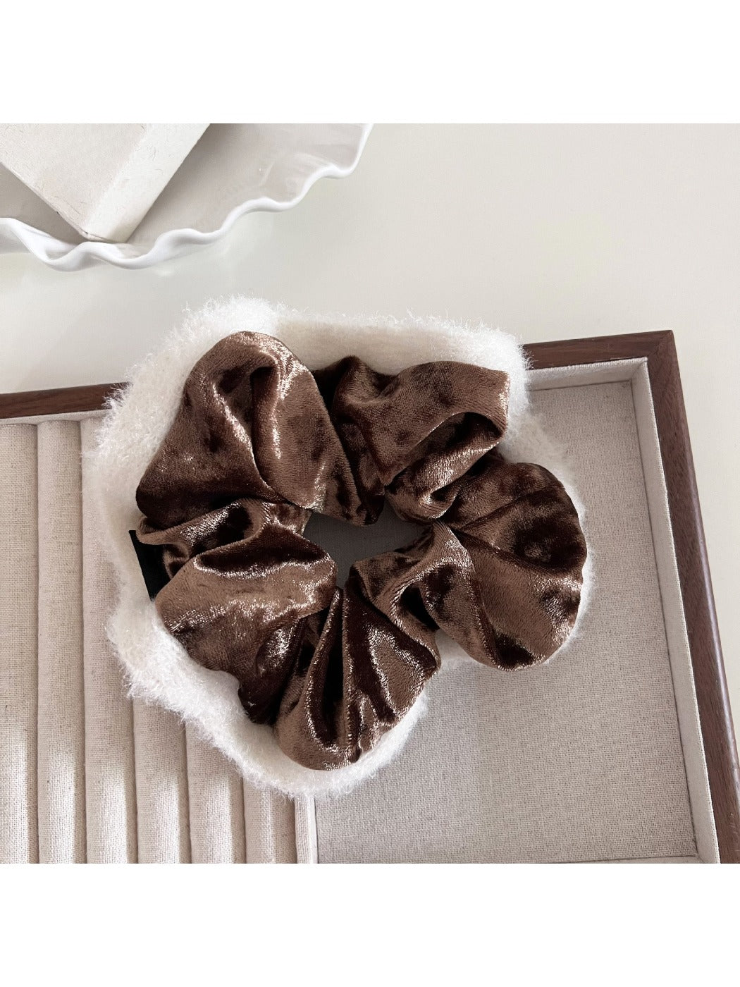 Gifty - Plush Trim Velvet Hair Ties
