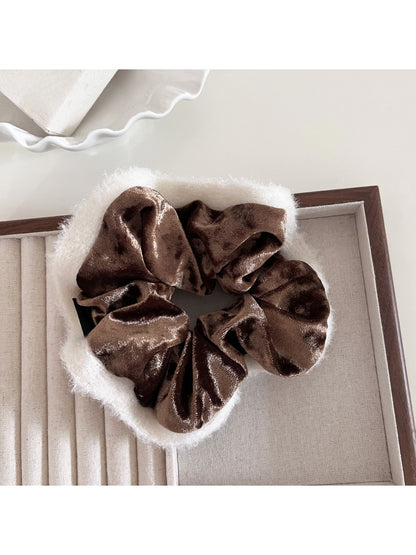 Gifty - Plush Trim Velvet Hair Ties