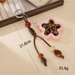 Keypus - Leopard Print Flower Beaded Bag Charm Keychain