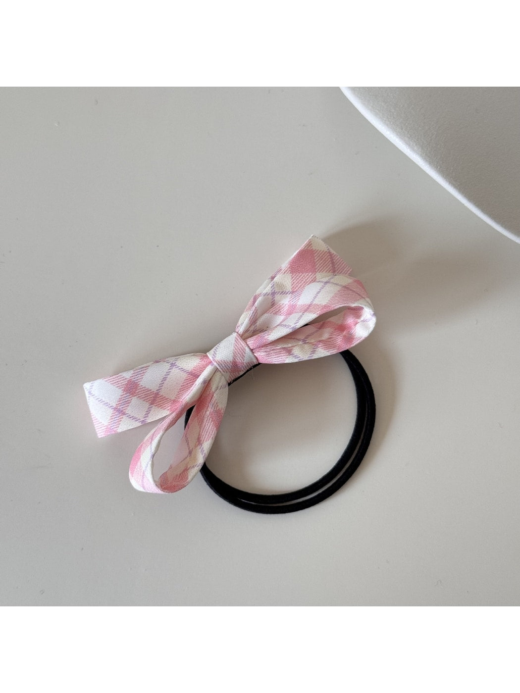 Gifty - Sweet Style Plaid Bow Decorative Ponytail Hair Tie