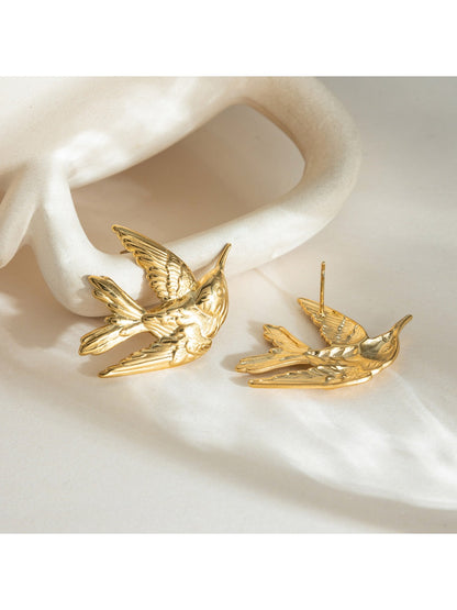 Earedge - Simple Bird Shaped Earrings