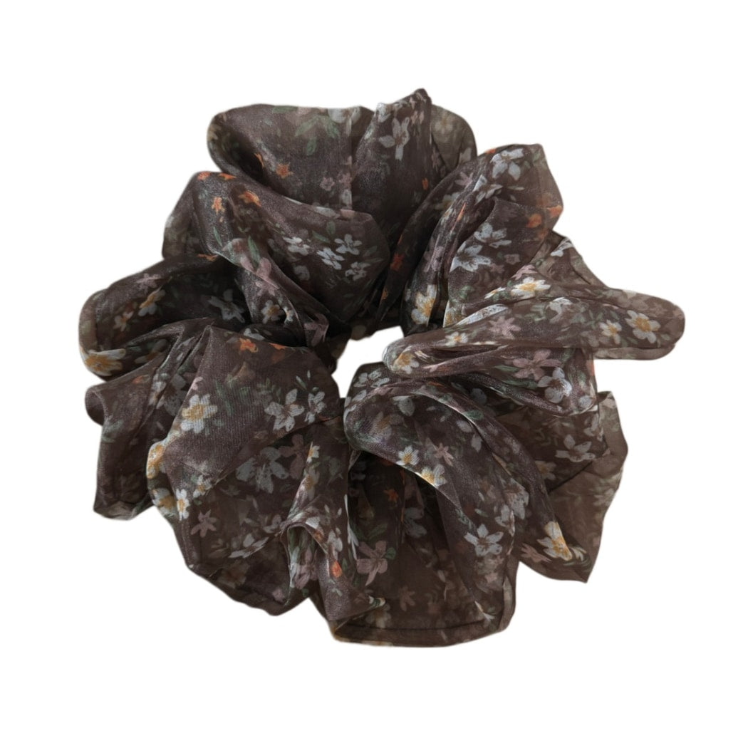 Gifty - Ruffled Polyester Print Scrunchie