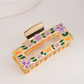 Beau - Sweet Floral Detail Square Claw Clip