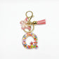 Keypus - Delicate Butterfly Letter Pendant Keychain