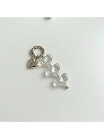 Keypus - Layered Transparent Heart Charm Keychain