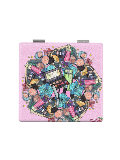 Mirroray - Makeup Theme Cartoon Print Makeup Mirror