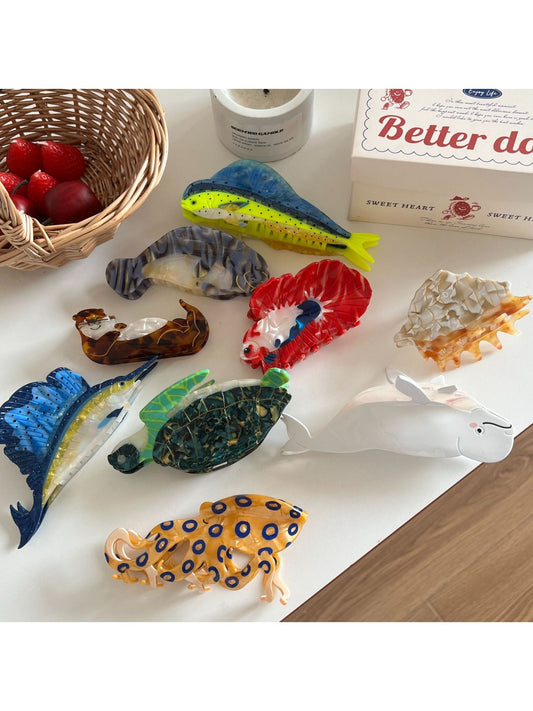 Beau - Cute Ocean Creature Hair Claw Clips