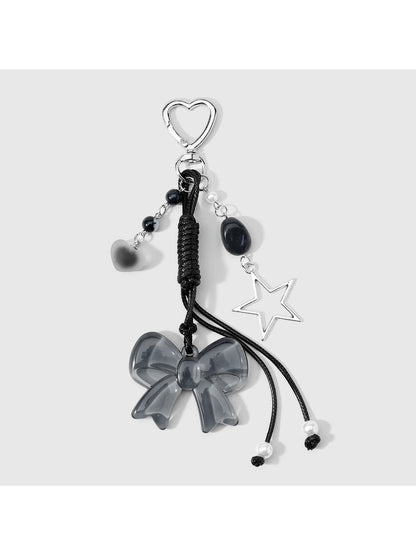 Keypus - Y2K Acrylic Bow Heart Star Dangle Keychain