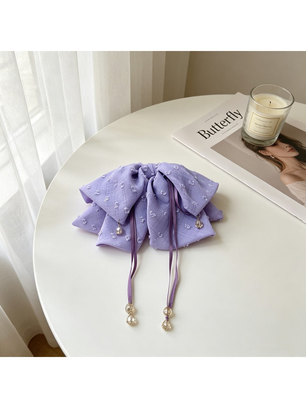Beau - Layered Bow Ribbon Fashion Ponytail Claw Clip