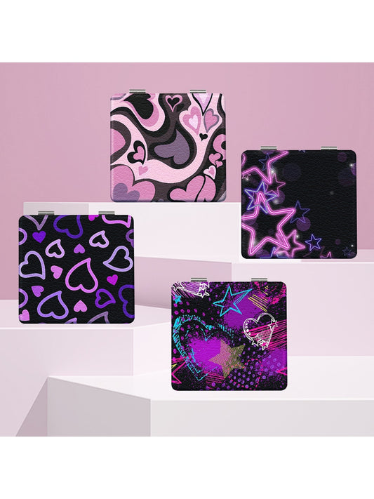 Mirroray - Y2K Cartoon Print Folding Makeup Mirror