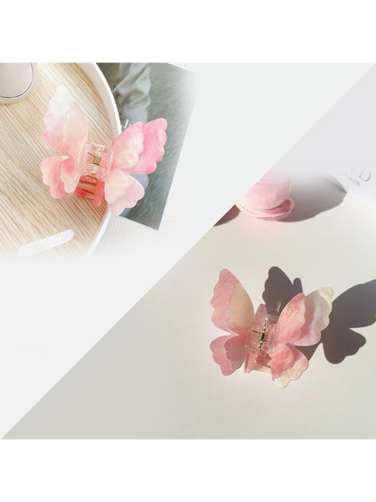 Beau double layer butterfly claw clip angled to show thickness and layers