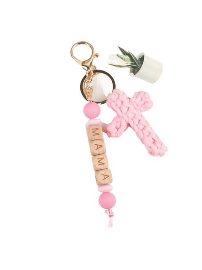 Keypus - Cross Shaped Letter Pattern Keychain