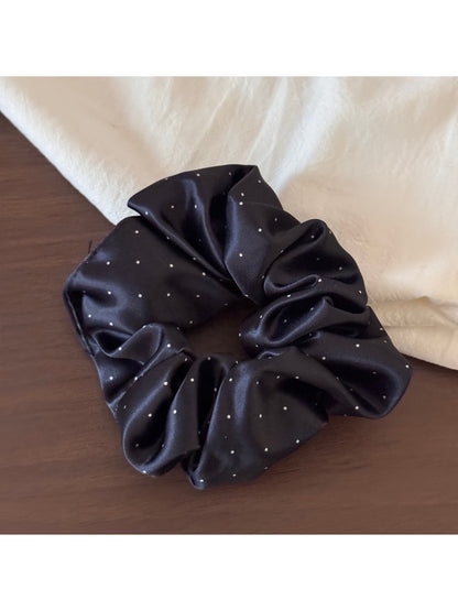Gifty - Polka Dot Ruched Satin Finish Scrunchie