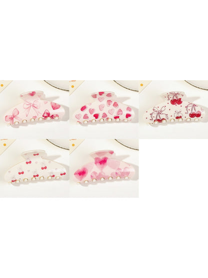 Beau - Valentine'S Adorable Pink Claw Clip