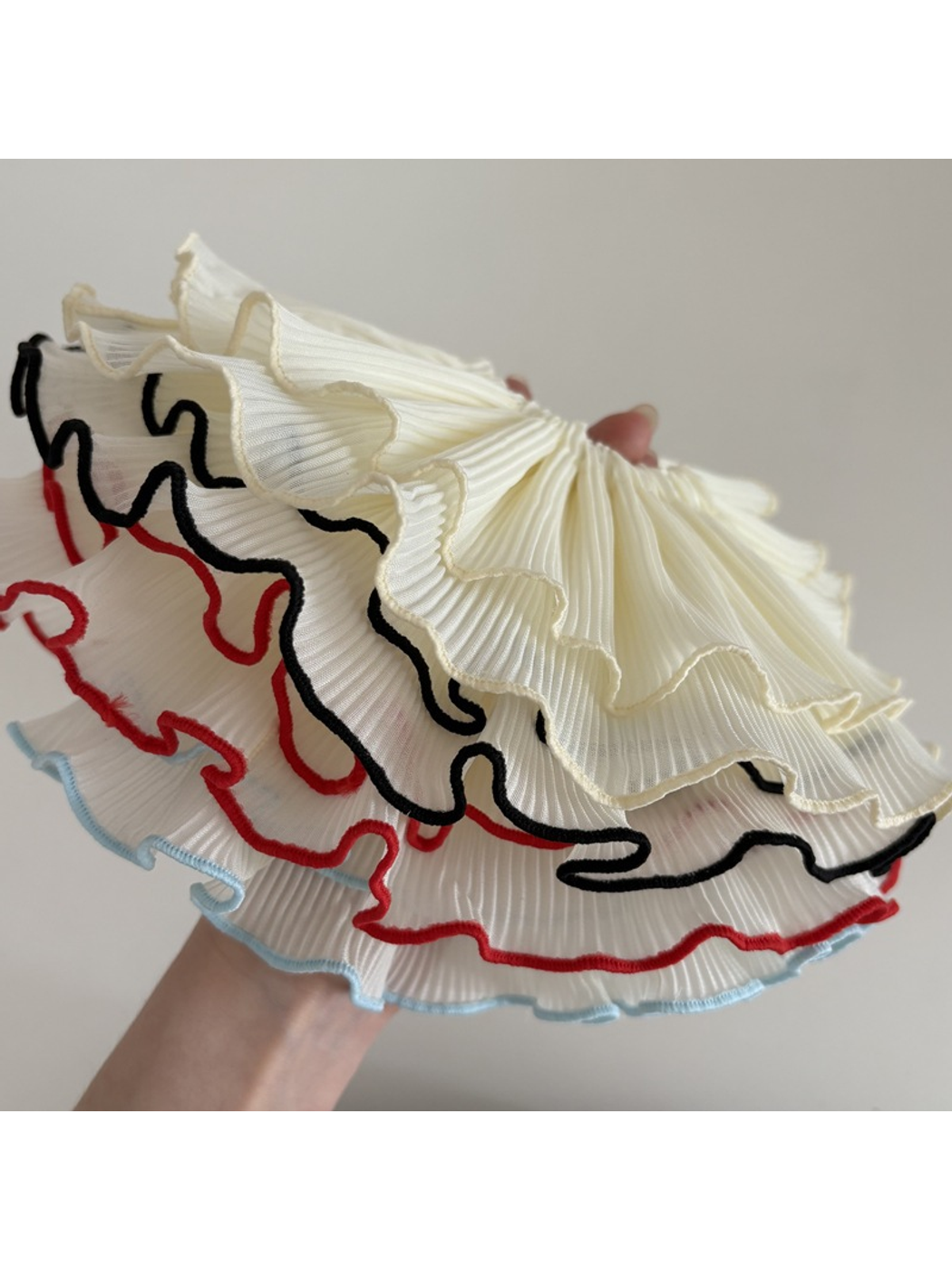 Gifty - Double Layer Ruched Polyester Scrunchie