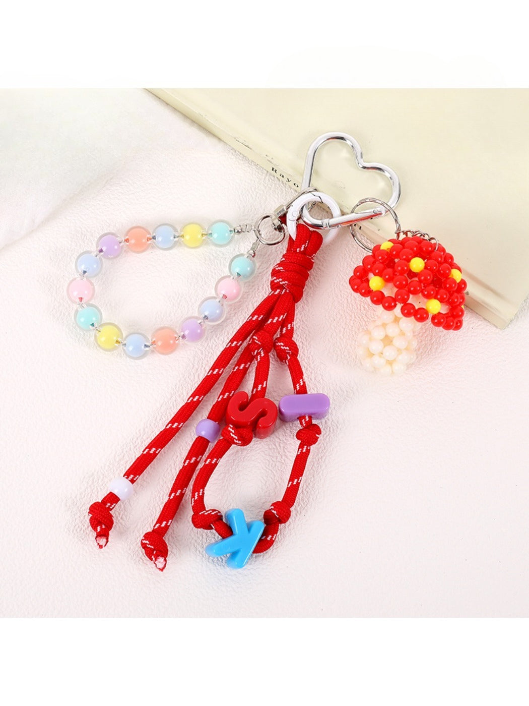 Keypus - Beaded Mushroom-Shaped Keychain