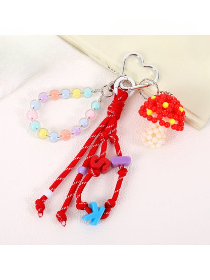 Keypus - Beaded Mushroom-Shaped Keychain