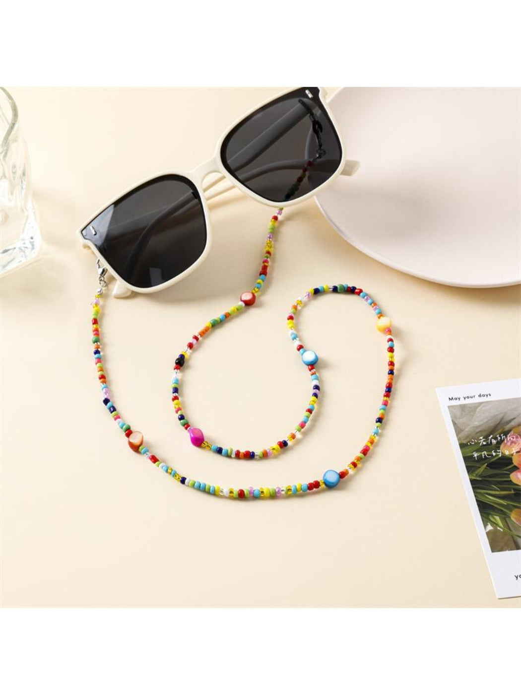 Velra - Colorful Beaded Round Eyeglass Strap