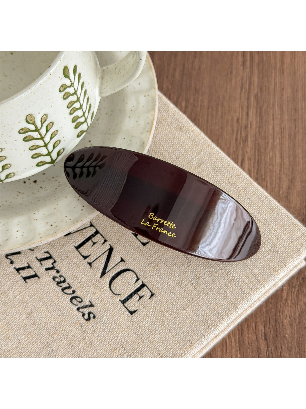 Beau - Modern Oval Acetate Alloy Hair Clip
