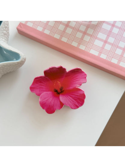 Beau - Elegant Colorful Hibiscus Shaped Claw Clip