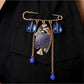Brovia - Tropical Fish Tassel Statement Alloy Brooch