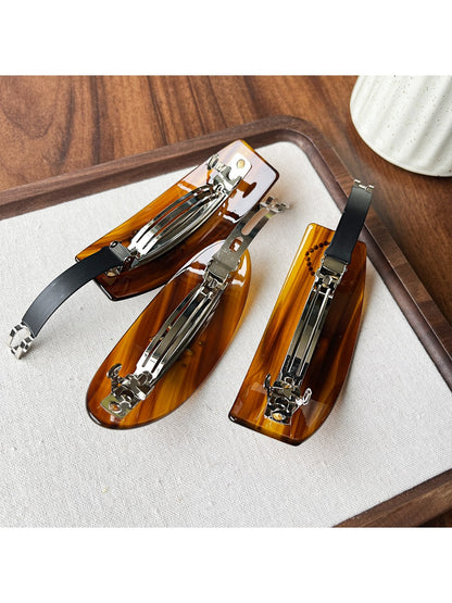 Beau - Acetate Gradient Brown Hair Clip