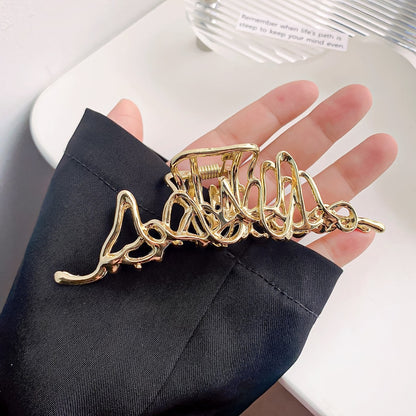 Beau - Cool Toned Geometric Line Elegant Claw Clip