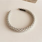 Gifty - Slim Plaid Check Pattern Simple Women Headband
