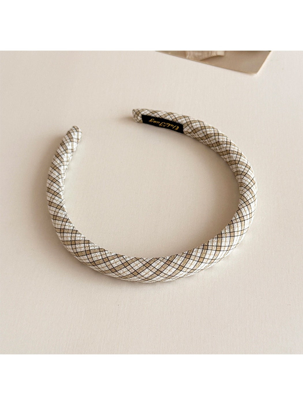 Gifty - Slim Plaid Check Pattern Simple Women Headband