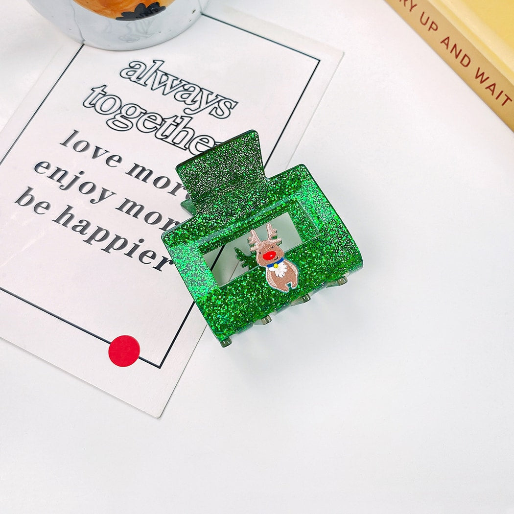Beau - Cute Rectangle Christmas Claw Clip
