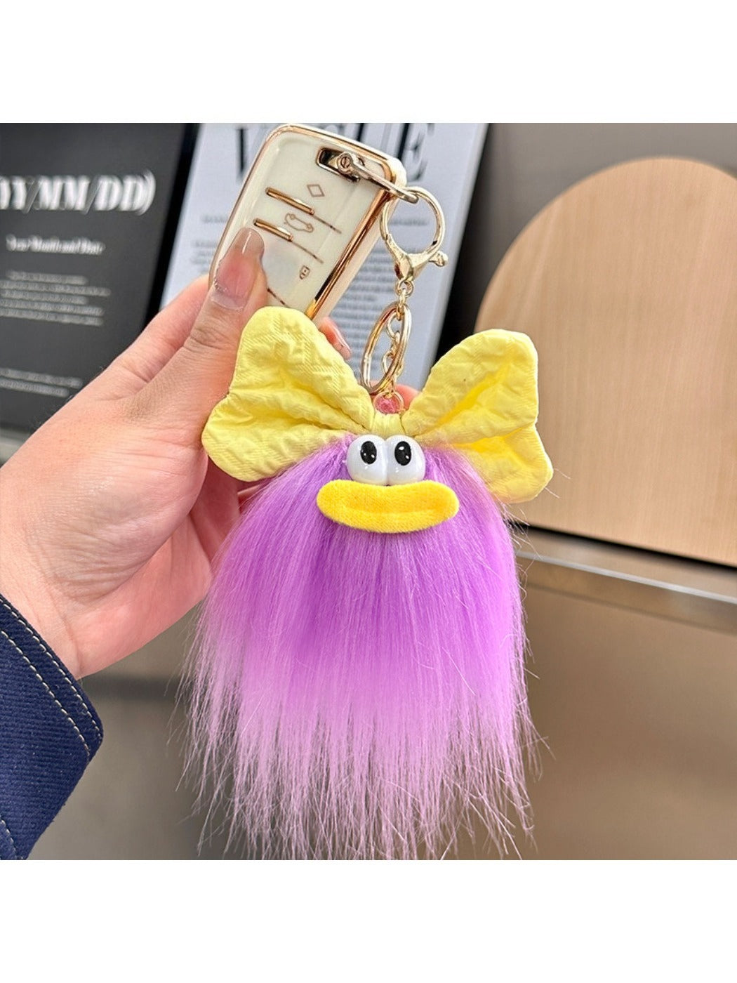Keypus - Long Hair Monster Keychain
